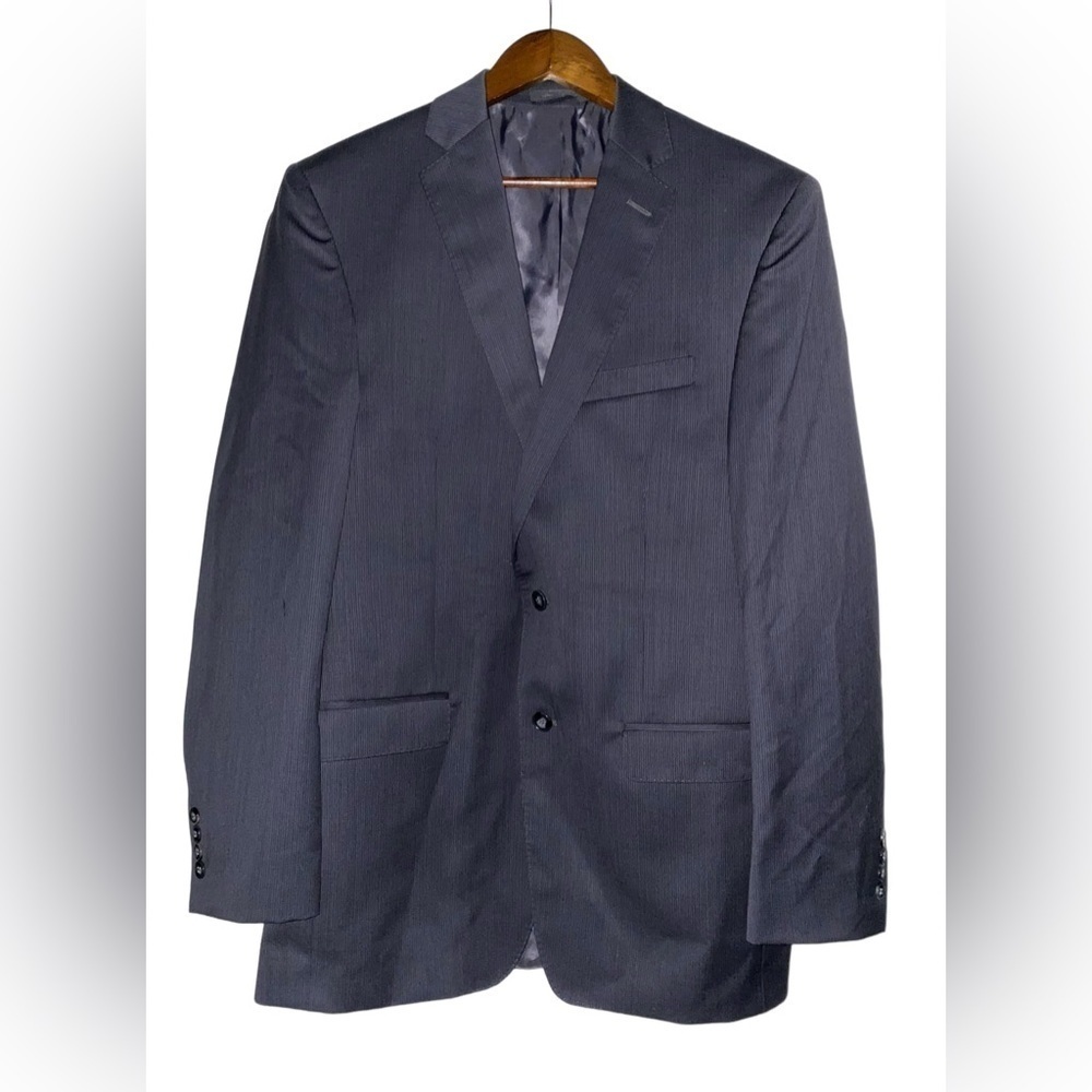 Ralph Lauren Striped Men 40LX32 Two Button‎ Wool Blazer Sport Business Jacket